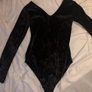 Velvet body suit